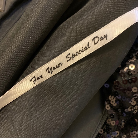 Sarah Bridal Black Mesh Sequence Maxi Dress | 14 - Picture 8 of 12